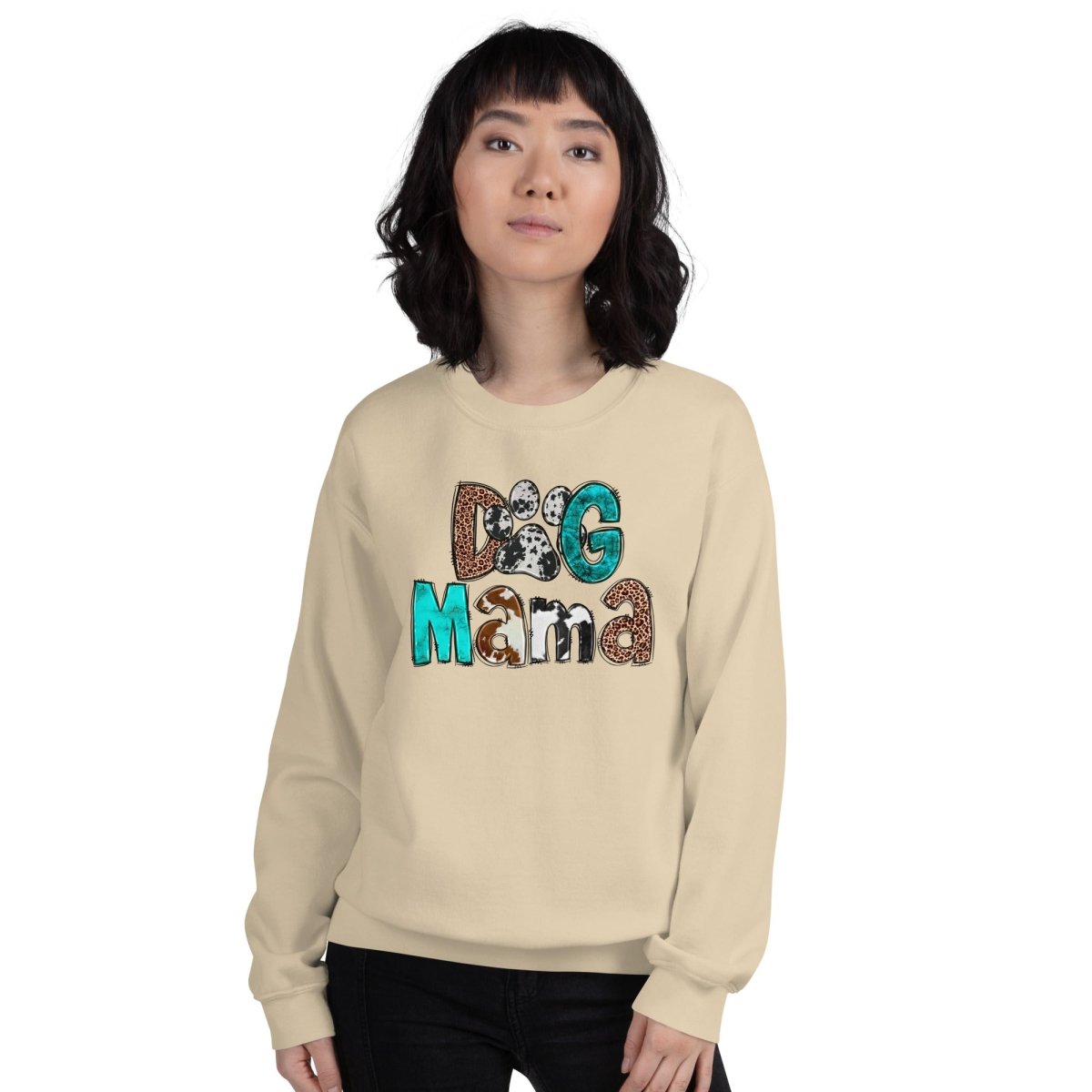 Dog Mama Cowhide Sweatshirt - DoggyLoveandMore