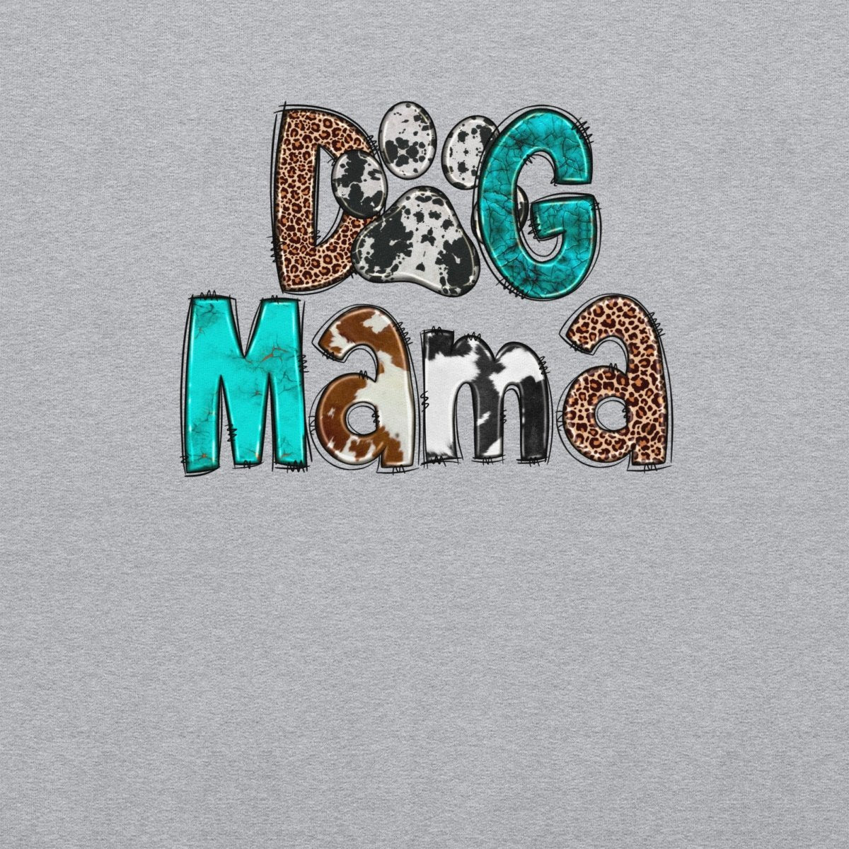 Dog Mama Cowhide Sweatshirt - DoggyLoveandMore