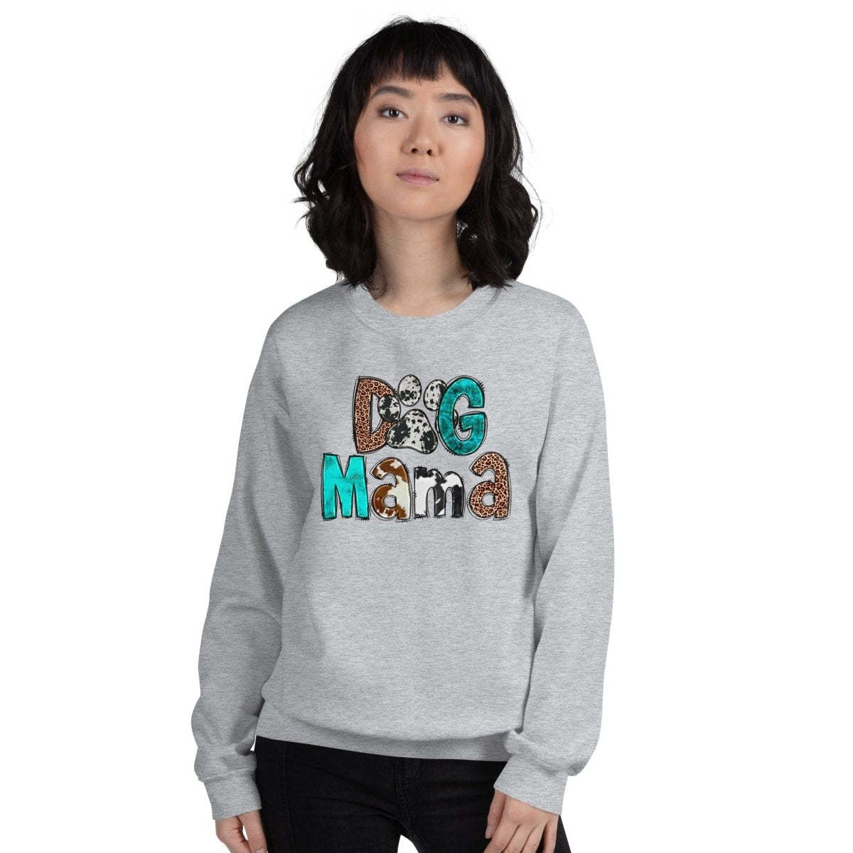Dog Mama Cowhide Sweatshirt - DoggyLoveandMore