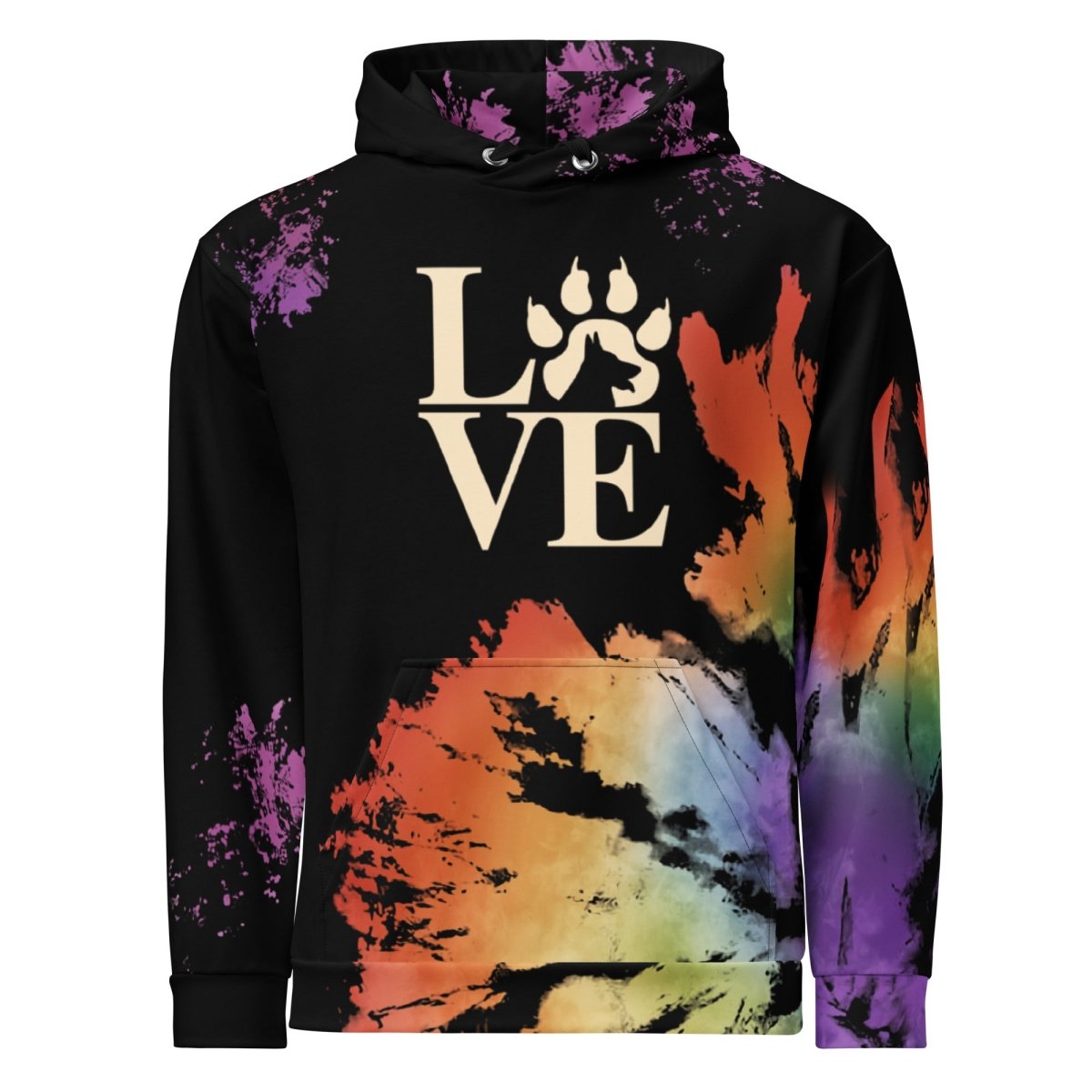 Dog Mom Black Tie Dye Hoodie