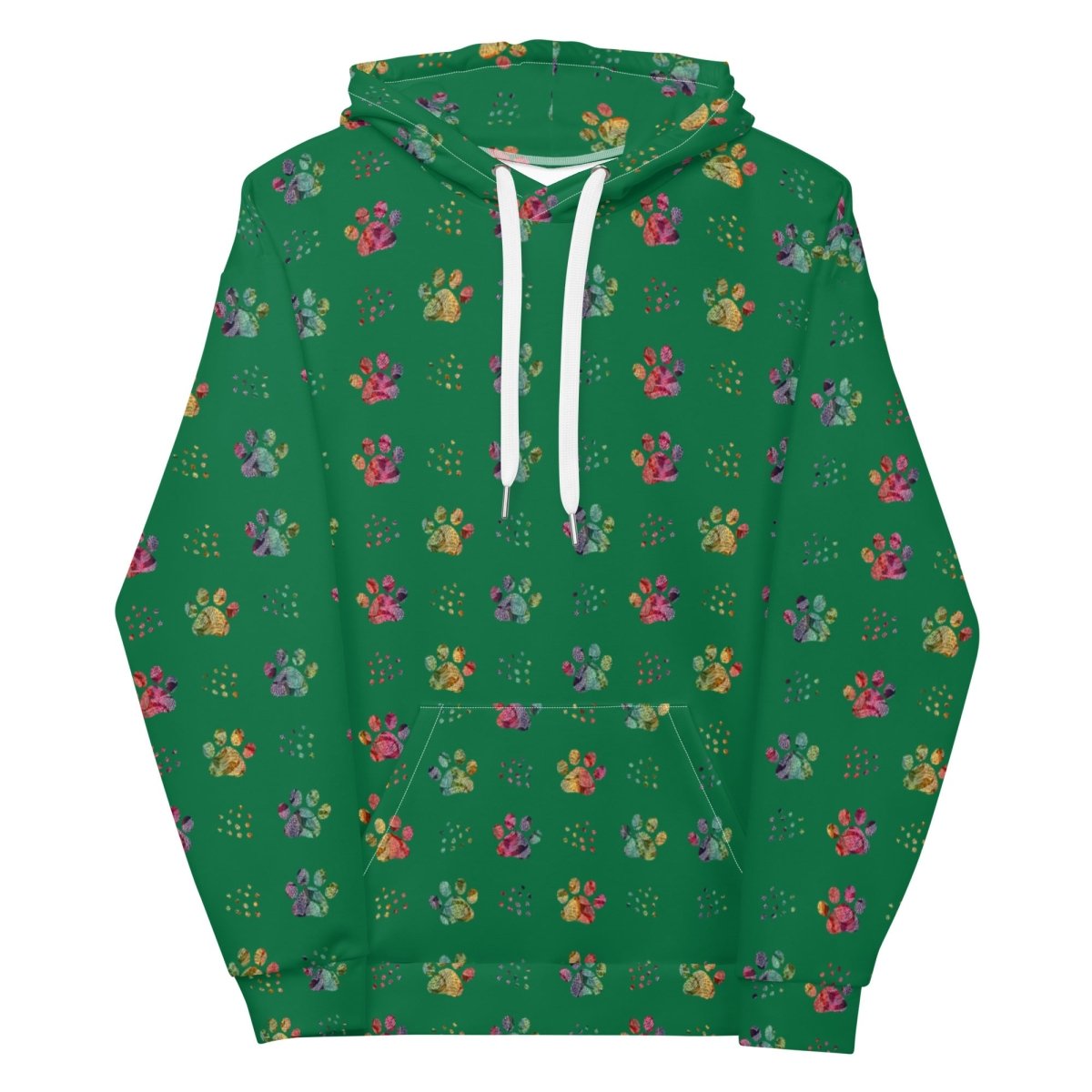 Dog Mom Green Paw Prints Hoodie - DoggyLoveandMore