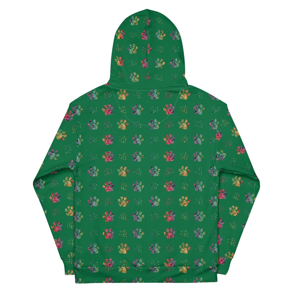 Dog Mom Green Paw Prints Hoodie - DoggyLoveandMore