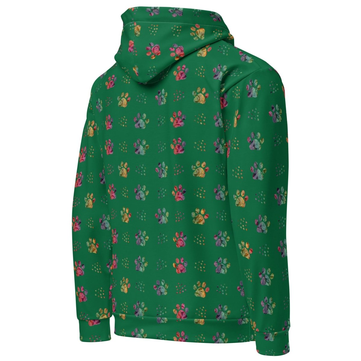 Dog Mom Green Paw Prints Hoodie - DoggyLoveandMore