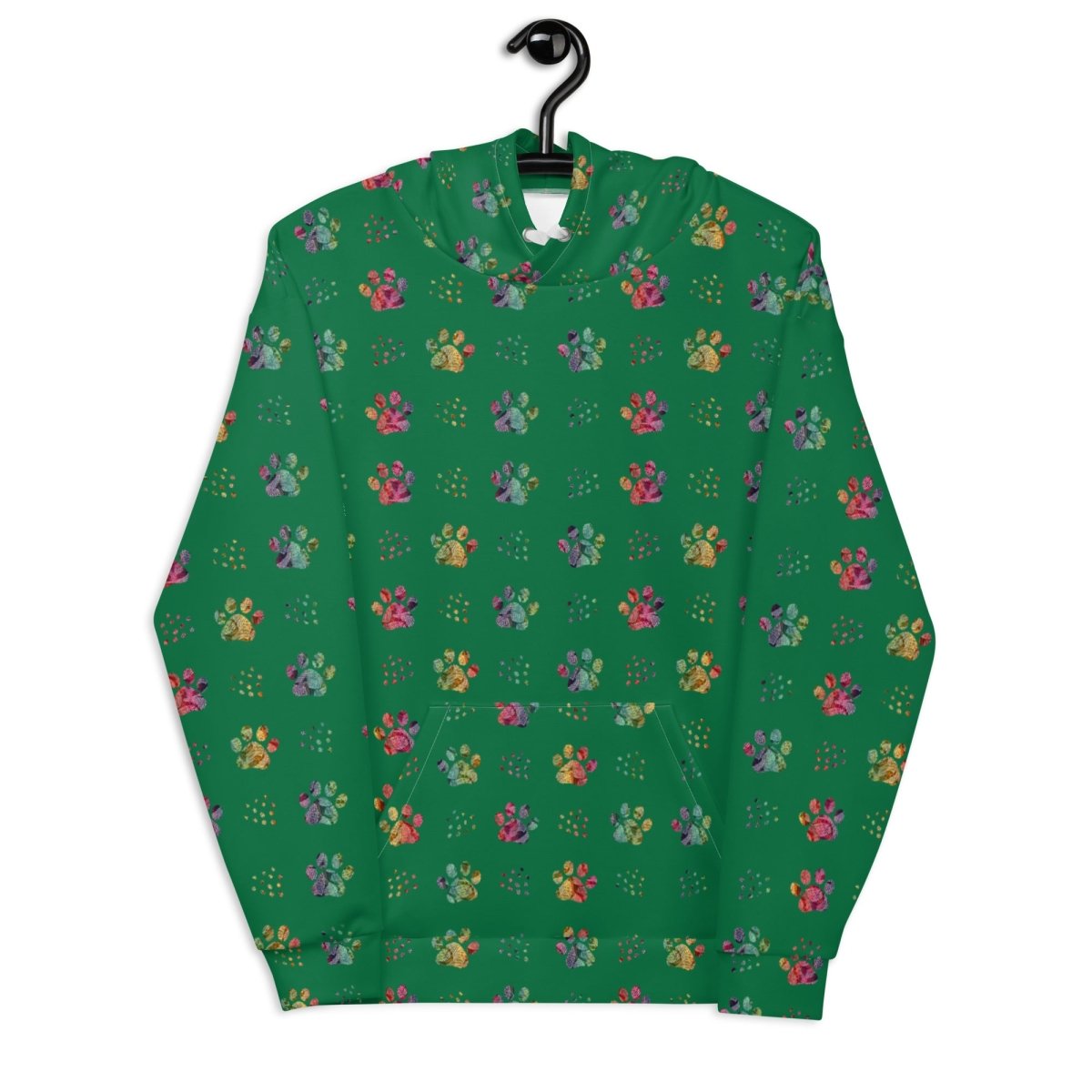 Dog Mom Green Paw Prints Hoodie - DoggyLoveandMore