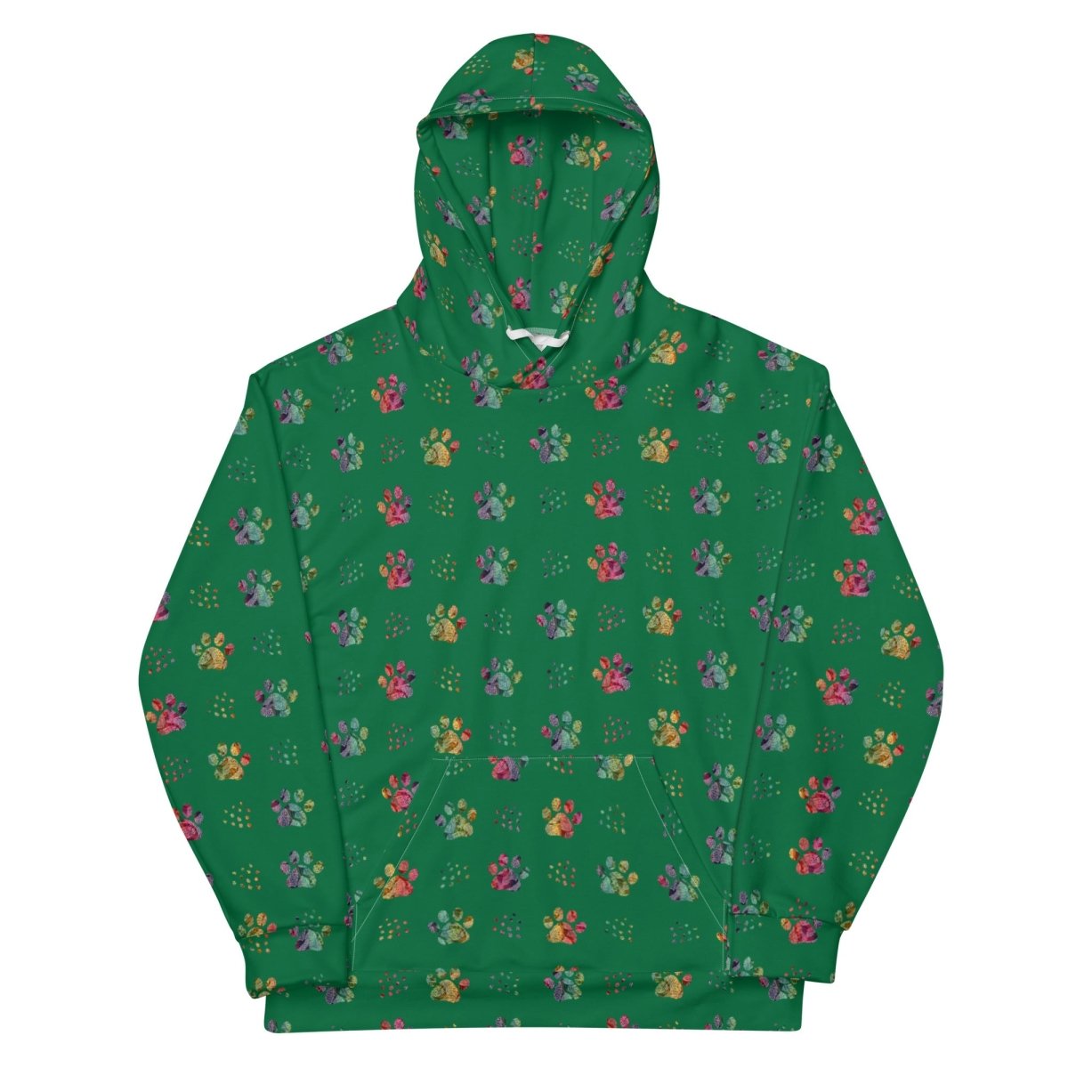 Dog Mom Green Paw Prints Hoodie - DoggyLoveandMore