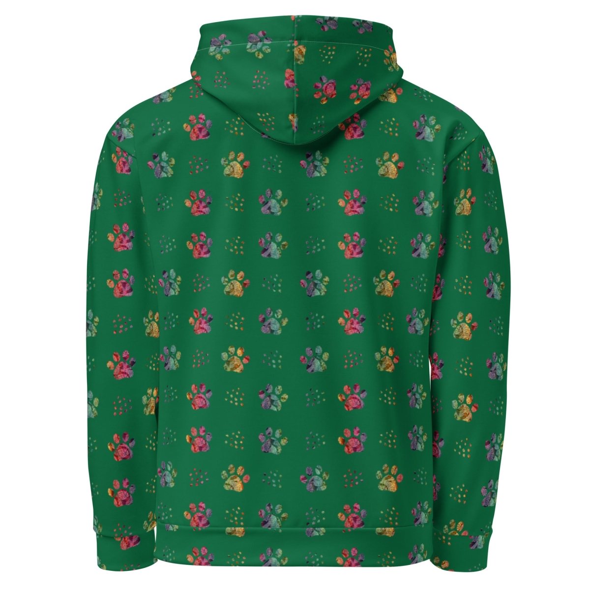 Dog Mom Green Paw Prints Hoodie - DoggyLoveandMore
