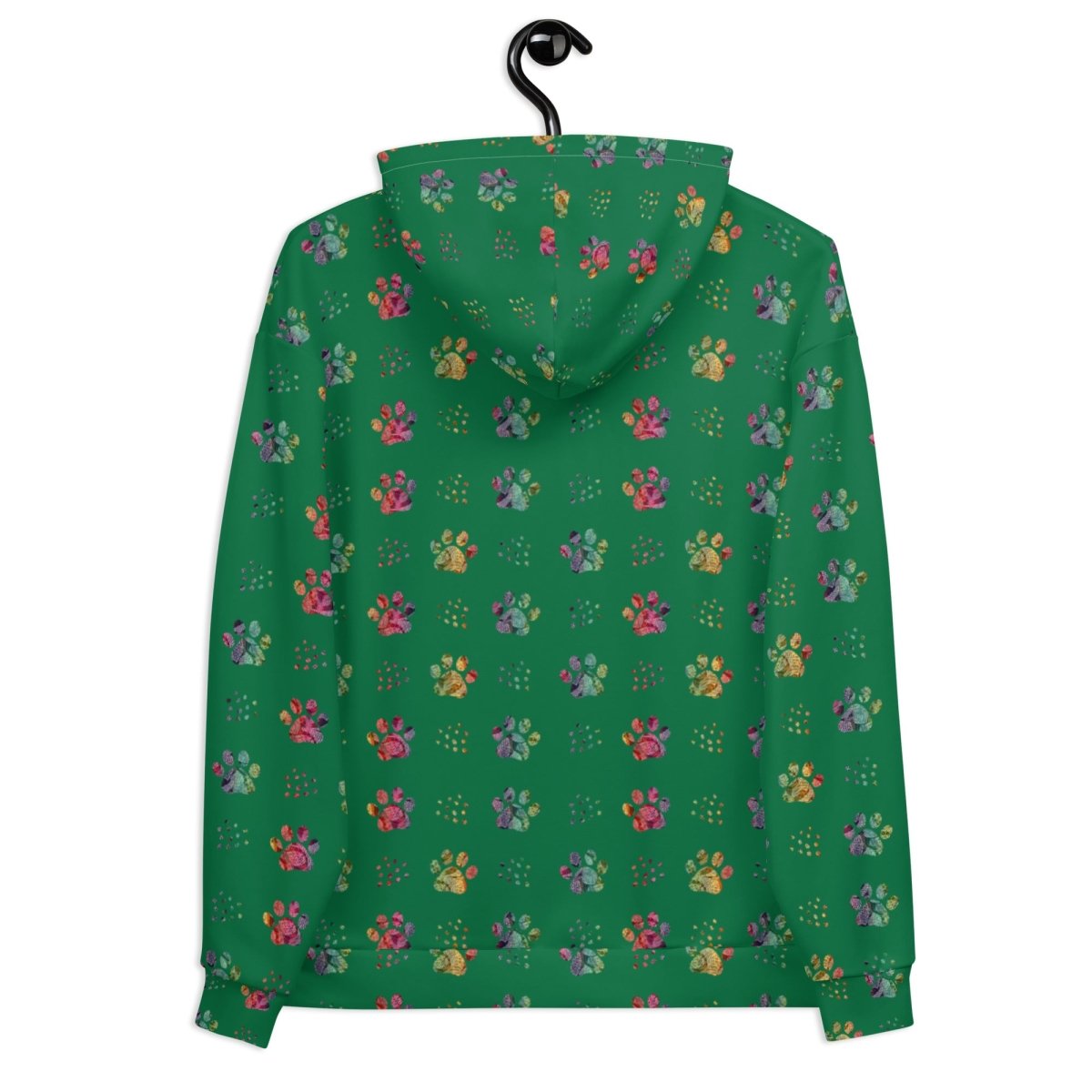 Dog Mom Green Paw Prints Hoodie - DoggyLoveandMore