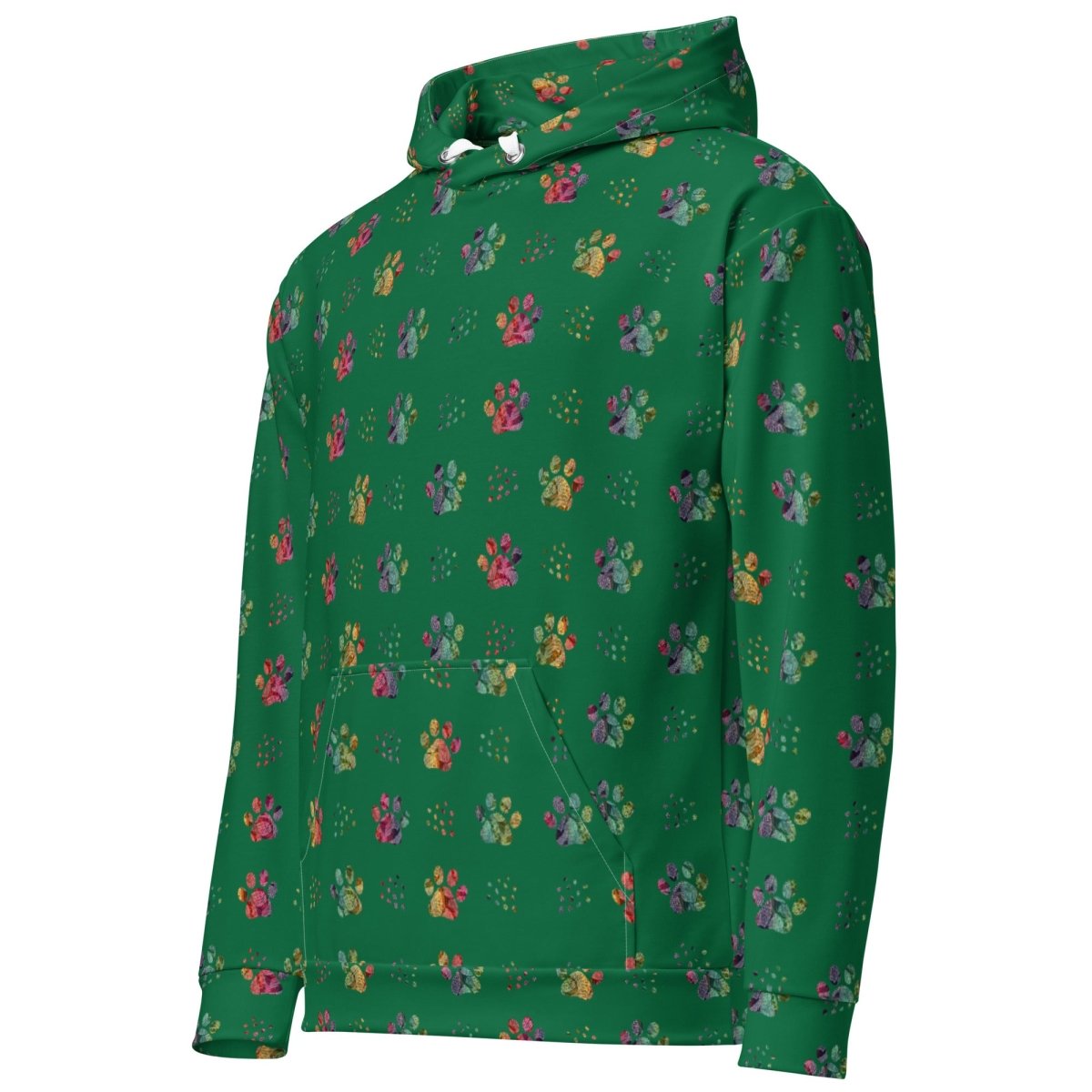 Dog Mom Green Paw Prints Hoodie - DoggyLoveandMore