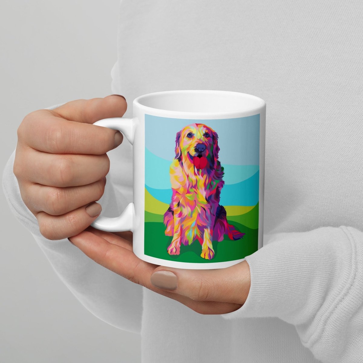 Fashion golden retriever coffee mug