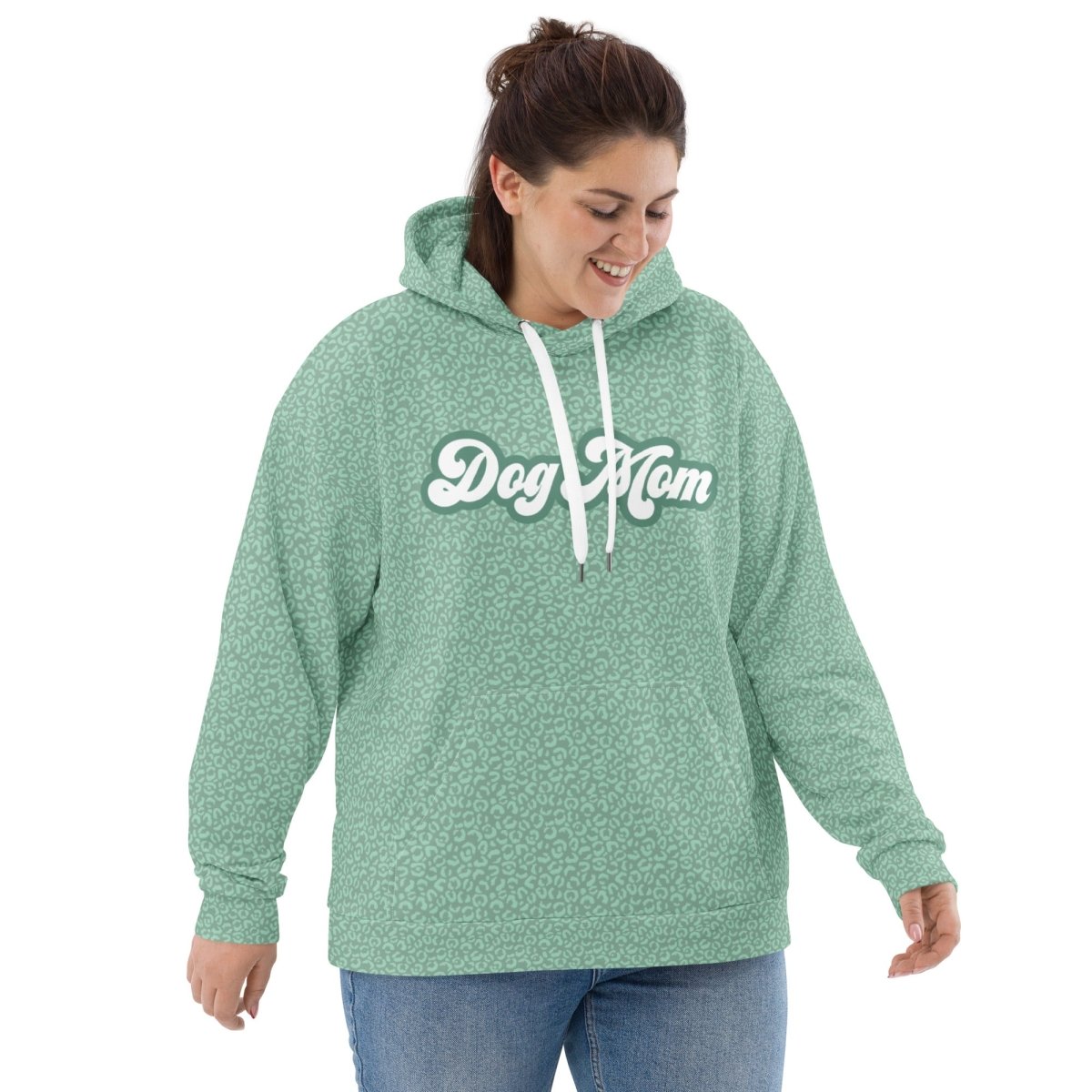 Green Leopard Print Dog Mom Hoodie - DoggyLoveandMore