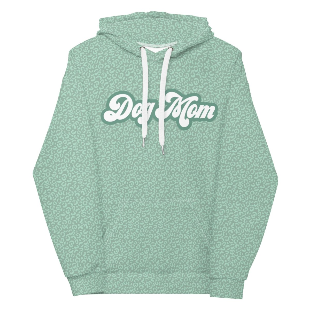 Green Leopard Print Dog Mom Hoodie - DoggyLoveandMore