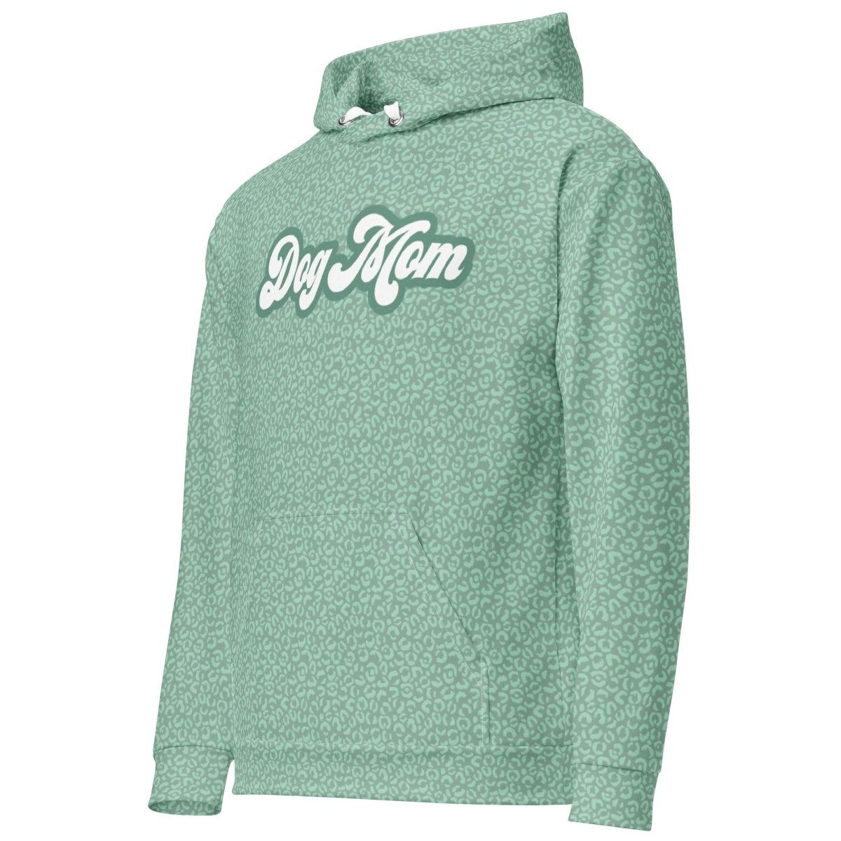 Green Leopard Print Dog Mom Hoodie - DoggyLoveandMore