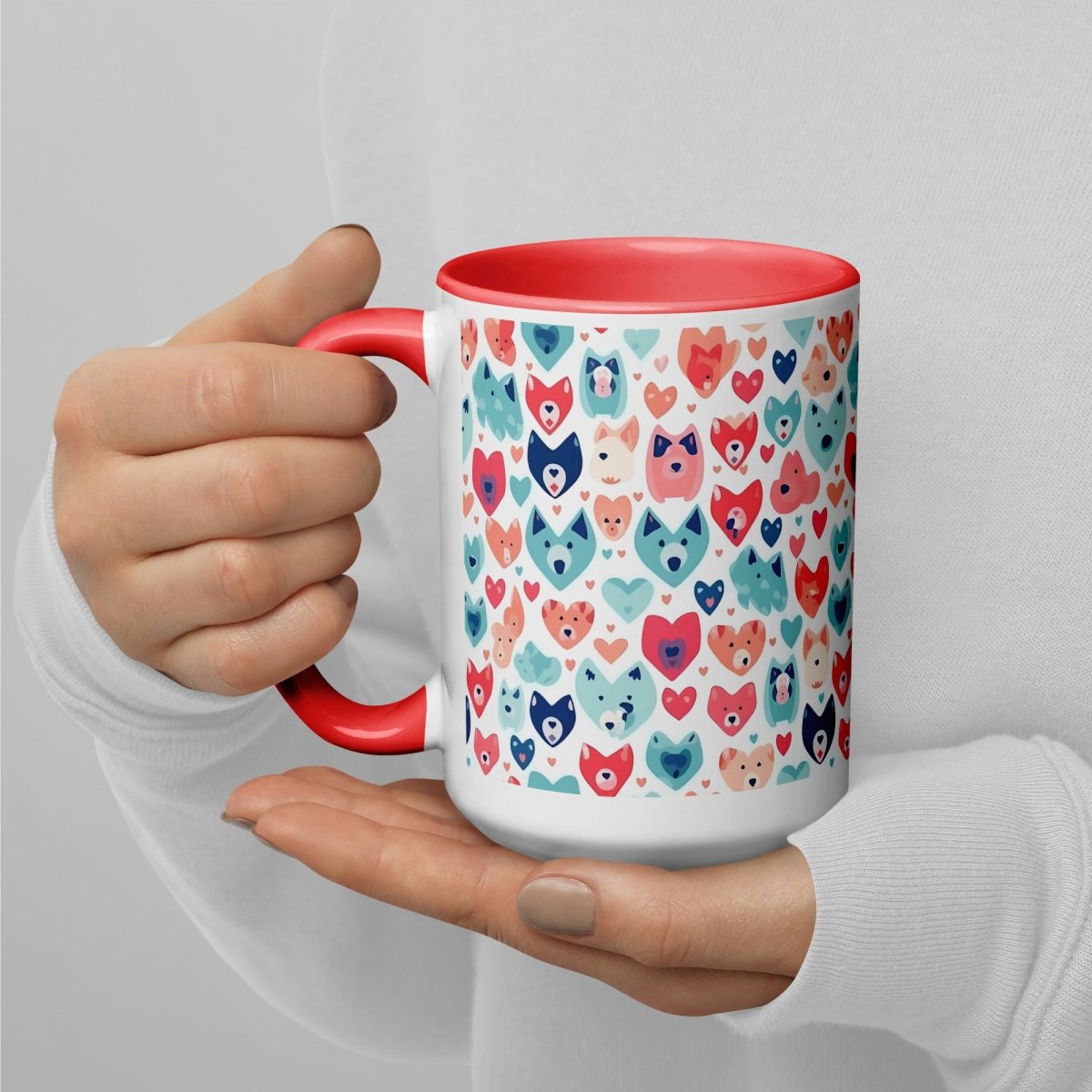 Heart Face Dogs Mug - DoggyLoveandMore
