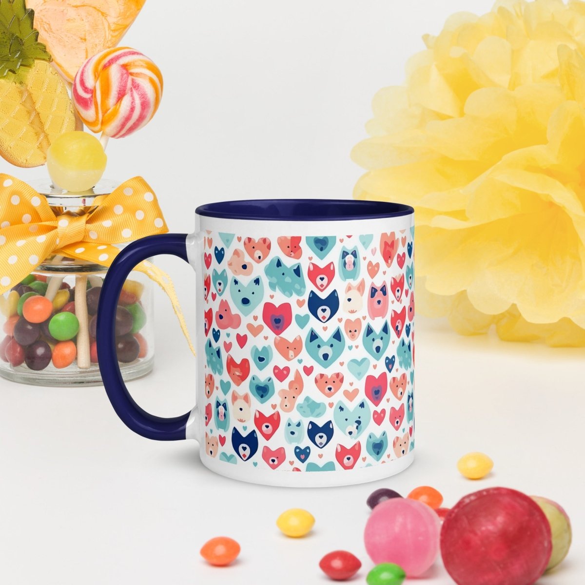 Heart Face Dogs Mug - DoggyLoveandMore