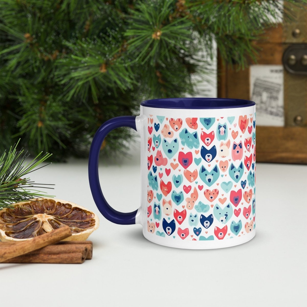 Heart Face Dogs Mug - DoggyLoveandMore
