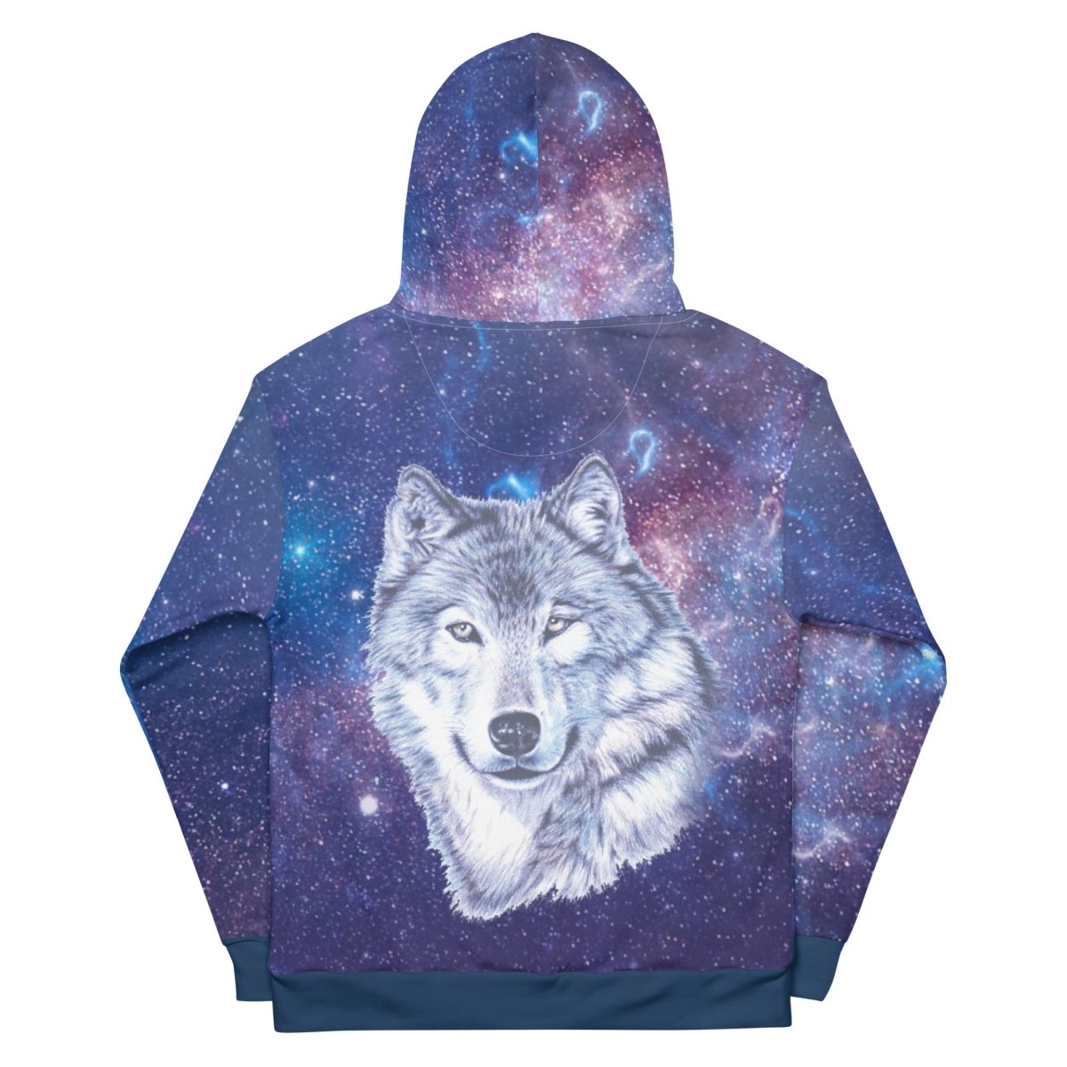 Men's Blue Galaxy Wolf Hoodie - DoggyLoveandMore