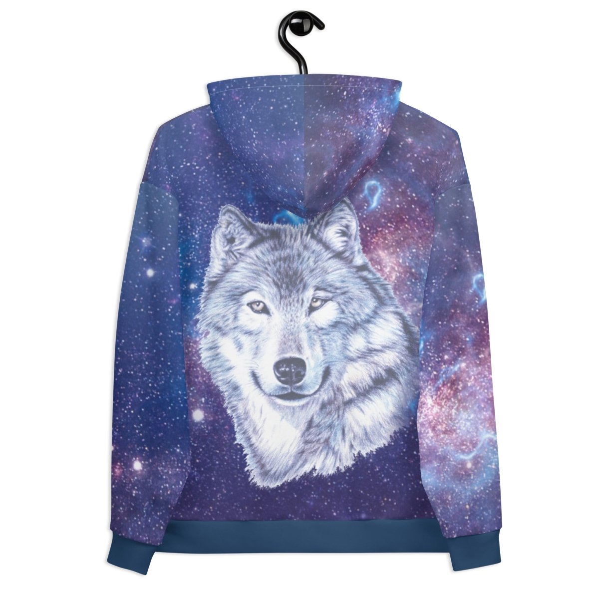 Men's Blue Galaxy Wolf Hoodie - DoggyLoveandMore