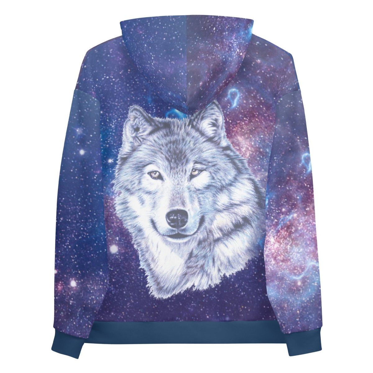 Men's Blue Galaxy Wolf Hoodie - DoggyLoveandMore