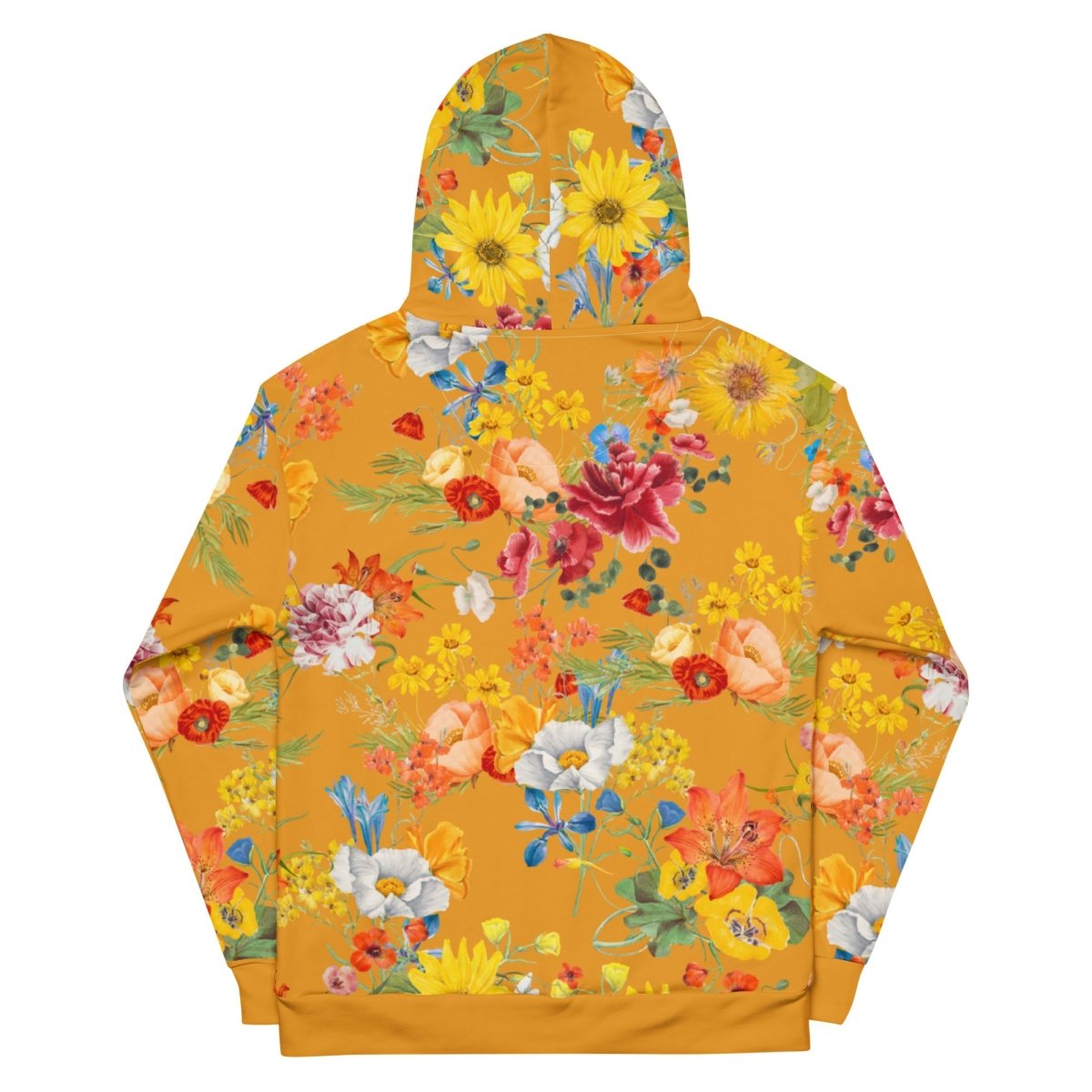 Mustard Yellow Floral Dog Mom Hoodie - DoggyLoveandMore