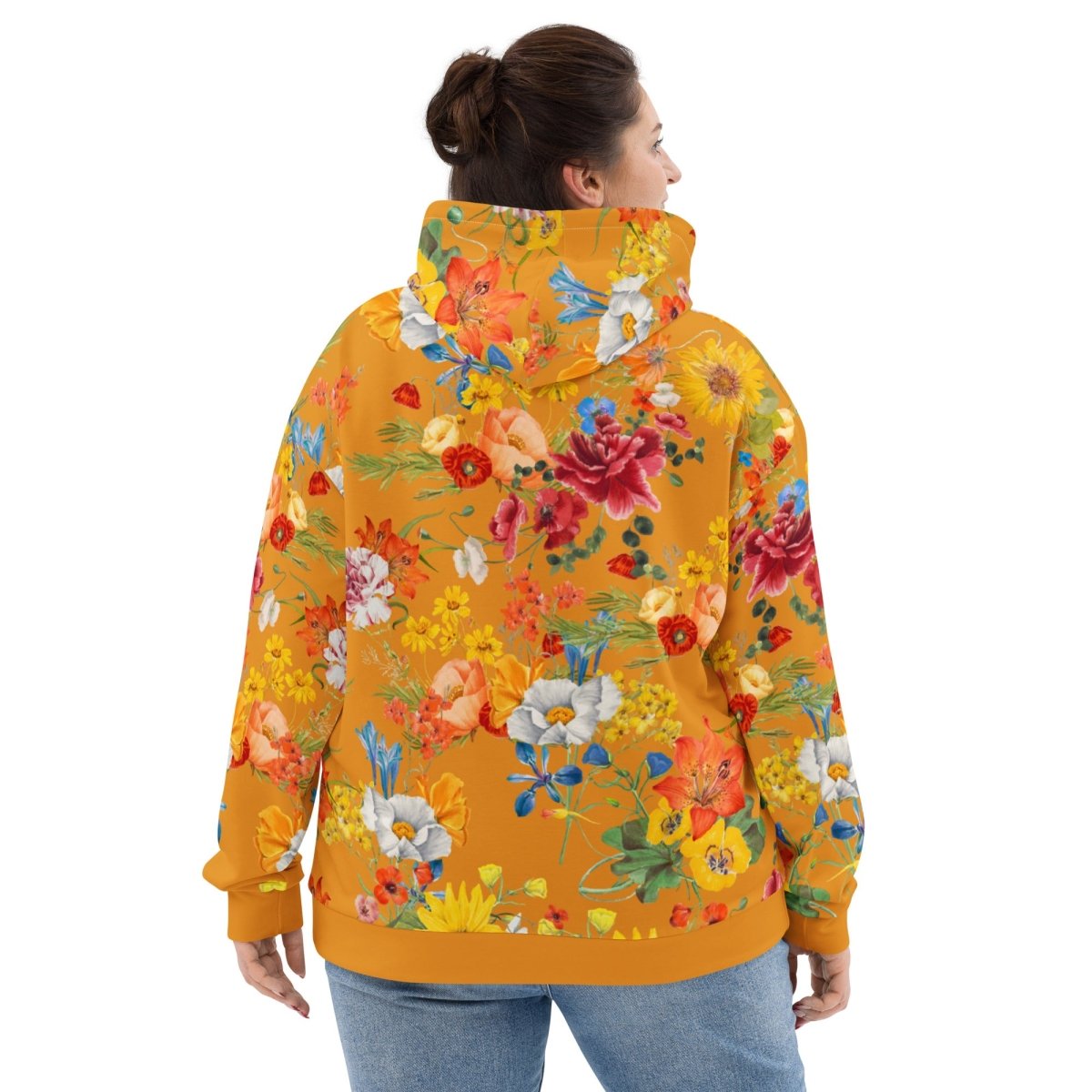 Mustard Yellow Floral Dog Mom Hoodie - DoggyLoveandMore