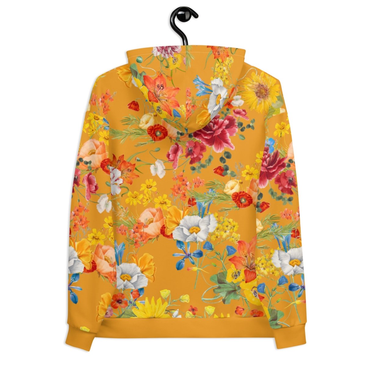 Mustard Yellow Floral Dog Mom Hoodie - DoggyLoveandMore