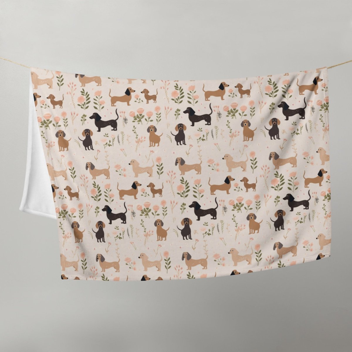 Pink Dachshund Throw Blanket - DoggyLoveandMore