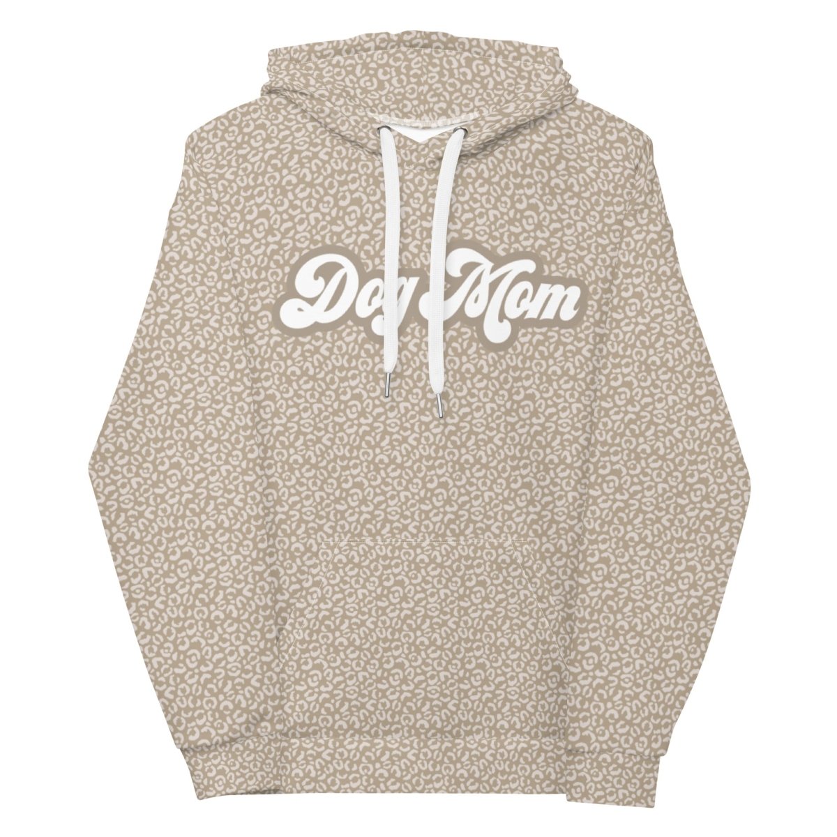 Taupe Leopard Print Dog Mom Hoodie - DoggyLoveandMore