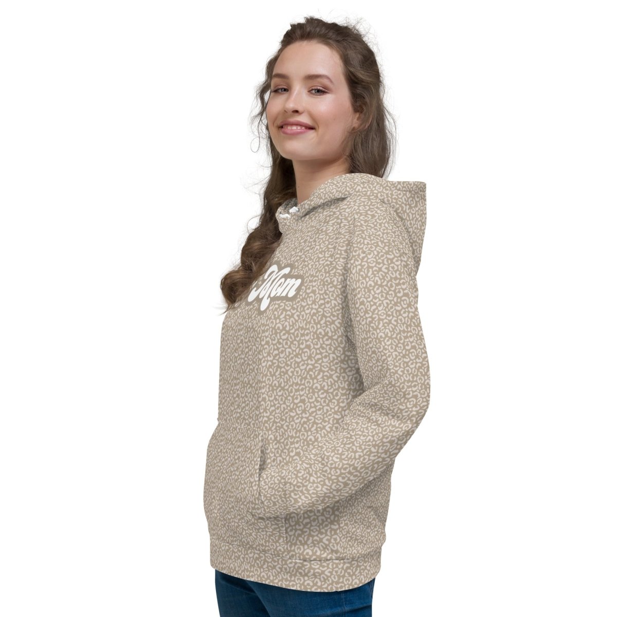 Taupe Leopard Print Dog Mom Hoodie - DoggyLoveandMore