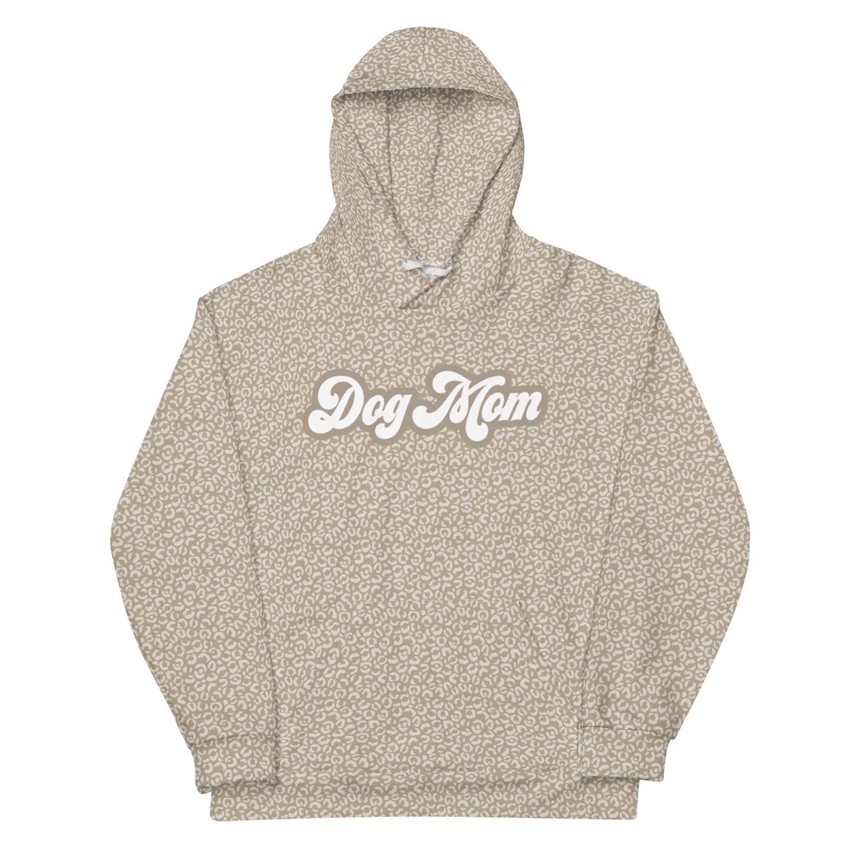 Taupe Leopard Print Dog Mom Hoodie - DoggyLoveandMore