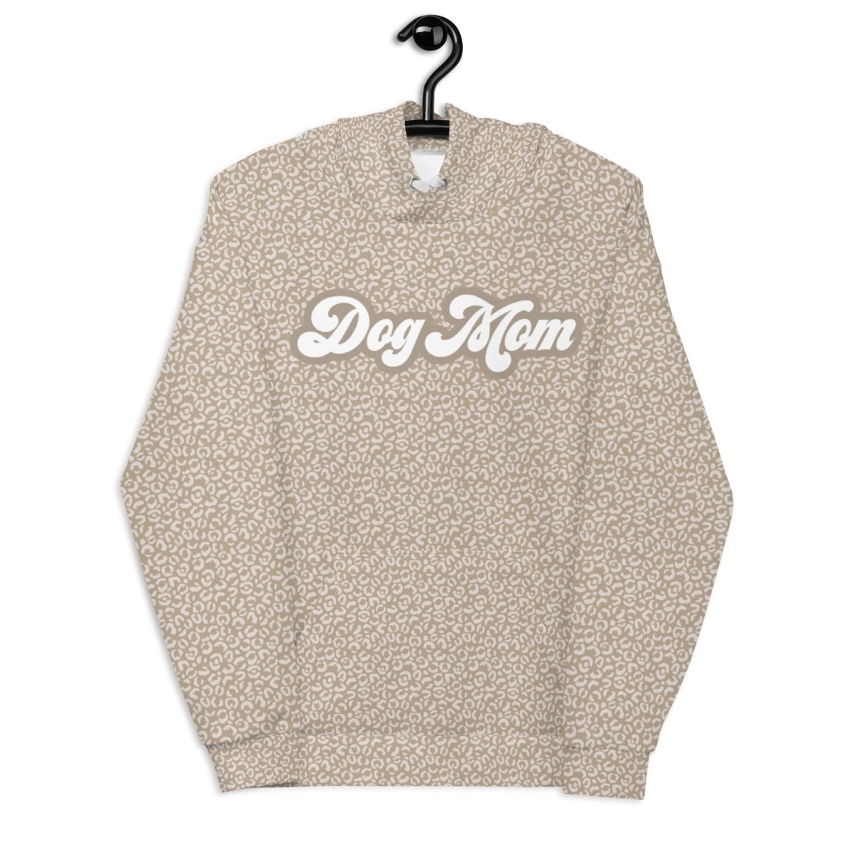 Taupe Leopard Print Dog Mom Hoodie - DoggyLoveandMore