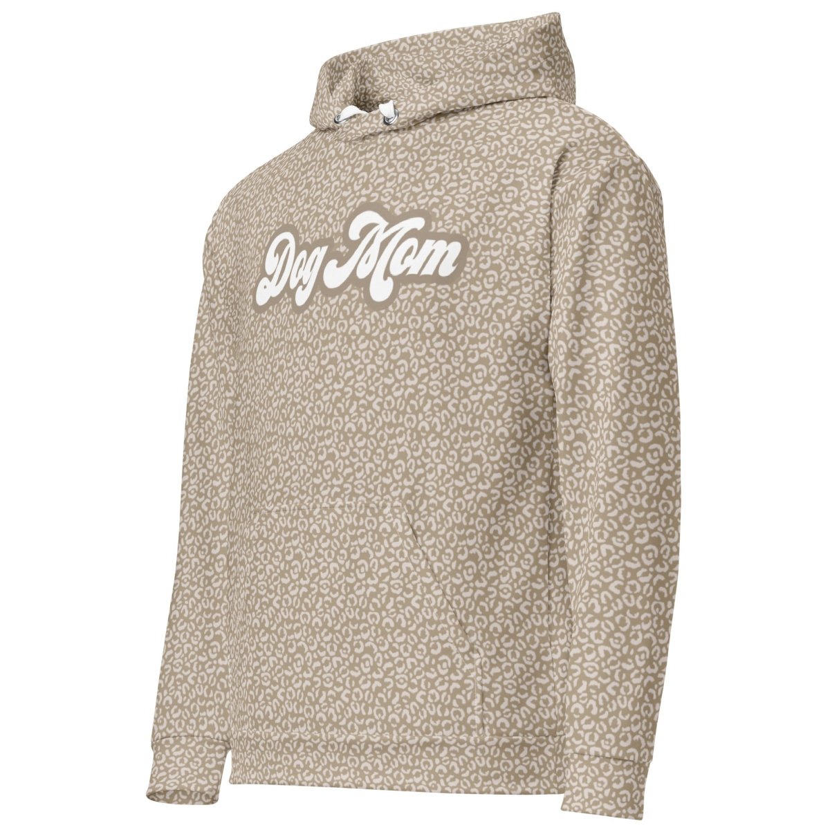 Taupe Leopard Print Dog Mom Hoodie - DoggyLoveandMore