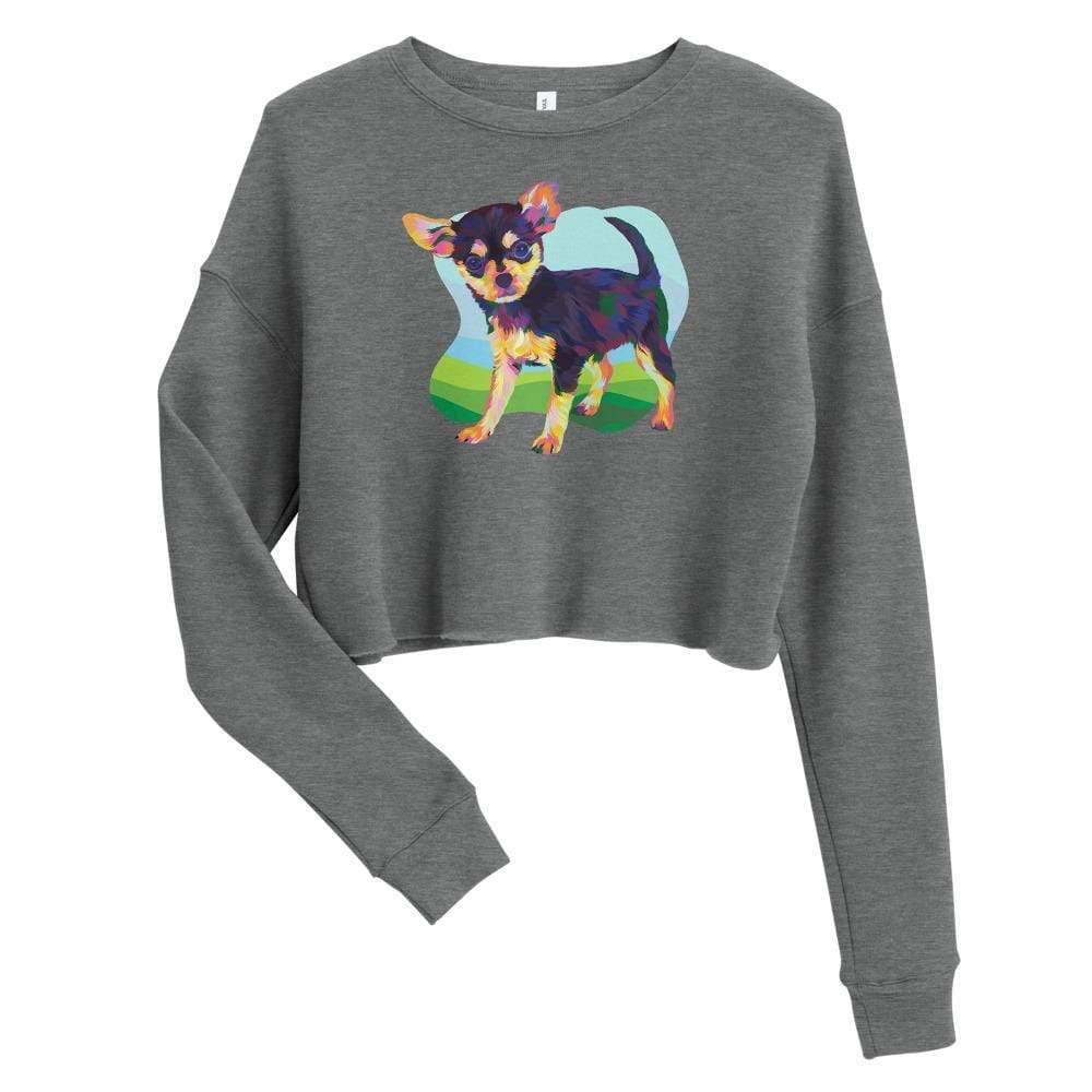 Black and Tan Chihuahua Crop Sweatshirt - DoggyLoveandMore