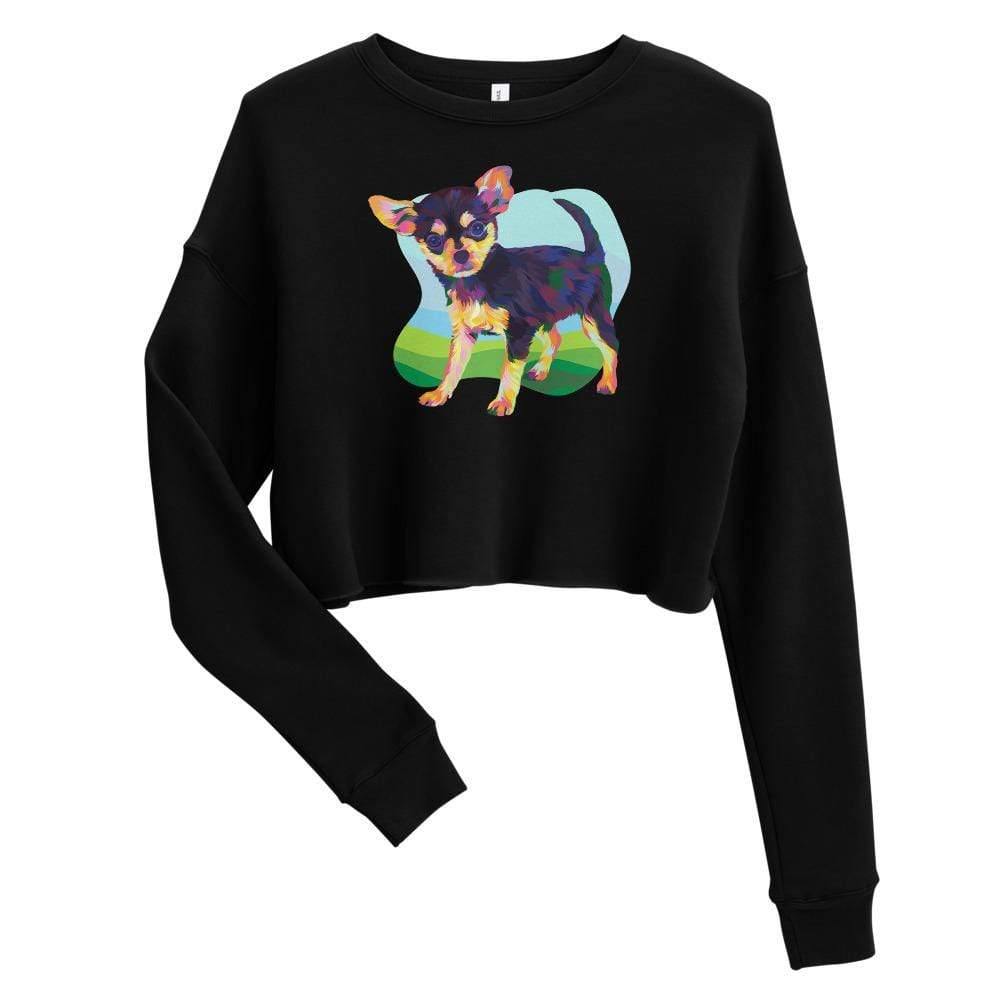 Black and Tan Chihuahua Crop Sweatshirt - DoggyLoveandMore