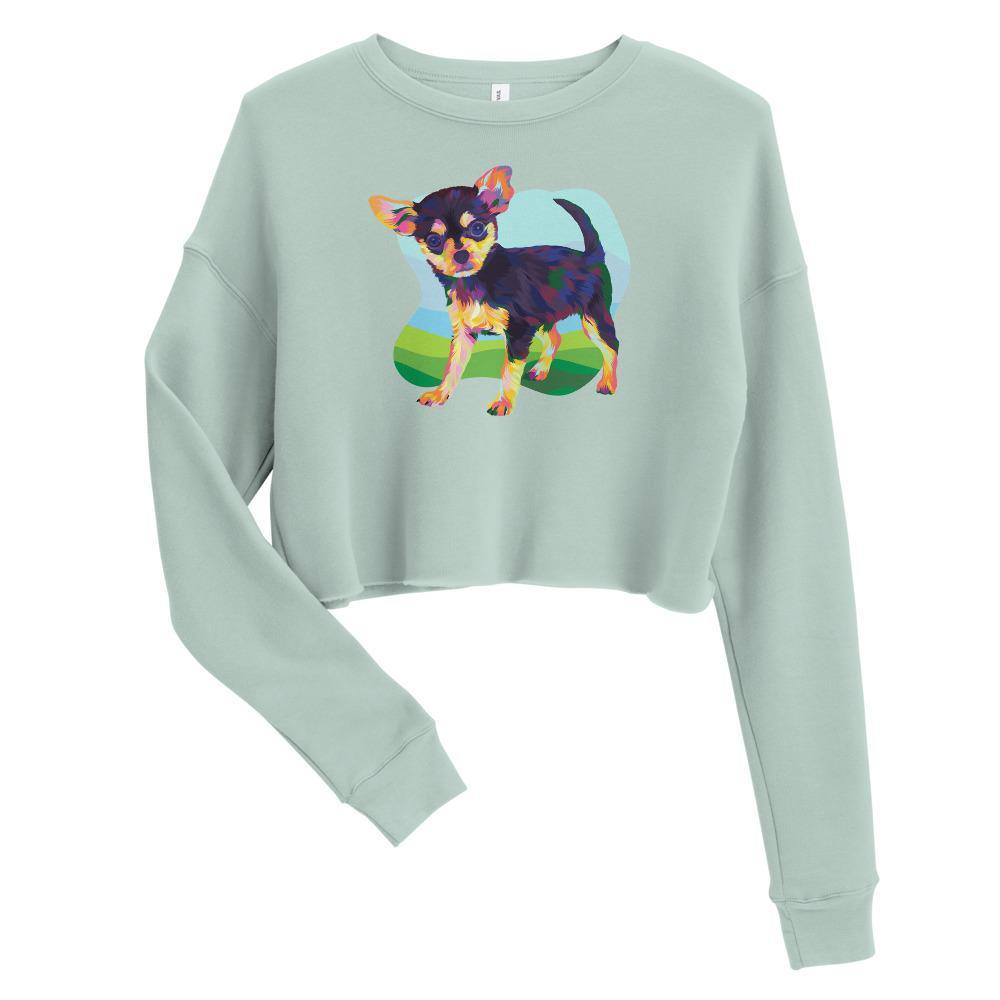 Black and Tan Chihuahua Crop Sweatshirt - DoggyLoveandMore