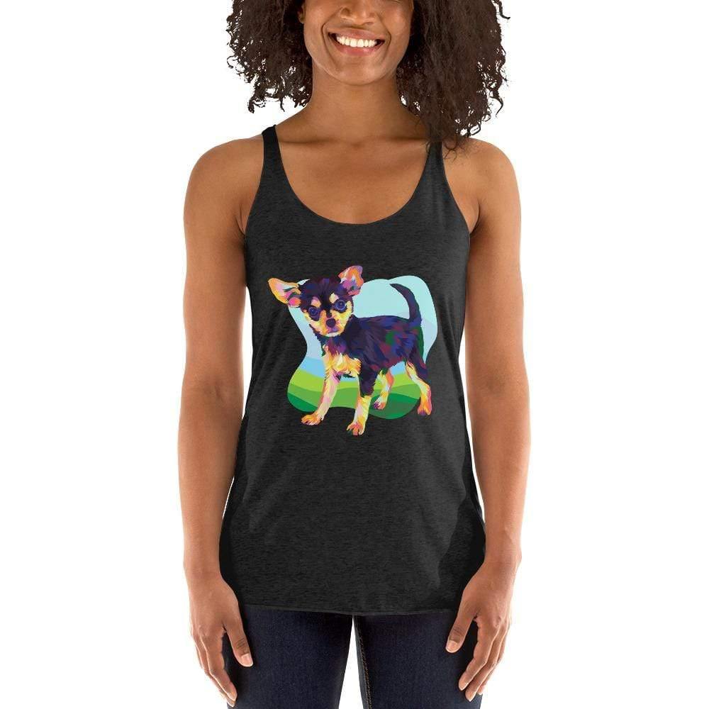 Black and Tan Chihuahua Racerback Tank Top - DoggyLoveandMore
