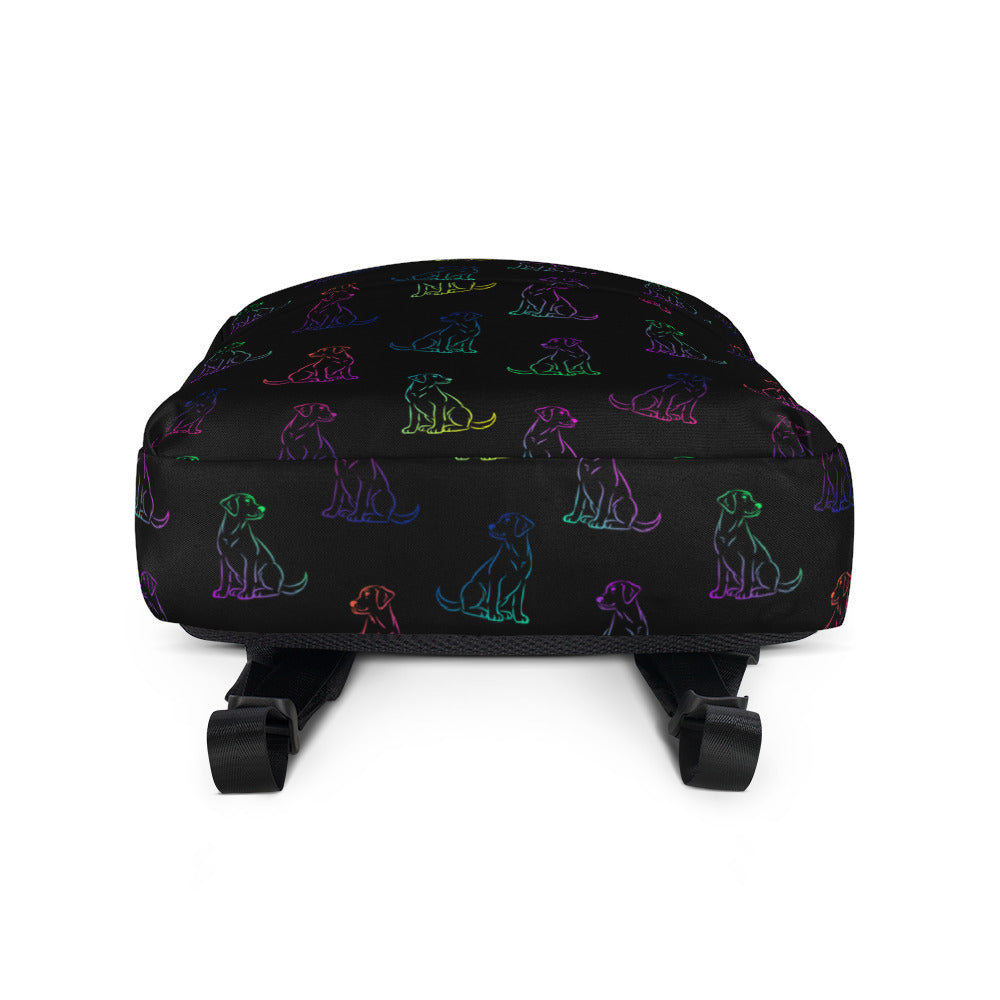 Black Rainbow Dog Backpack-DoggyLoveandMore