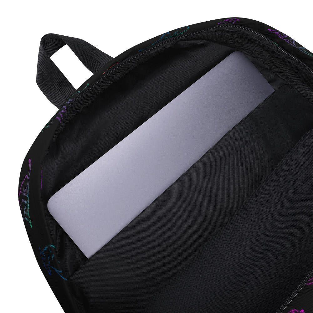 Black Rainbow Dog Backpack-DoggyLoveandMore