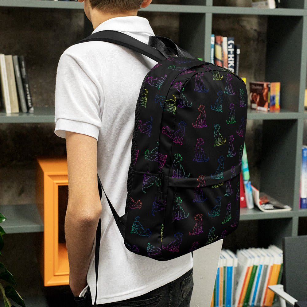 Black Rainbow Dog Backpack - DoggyLoveandMore