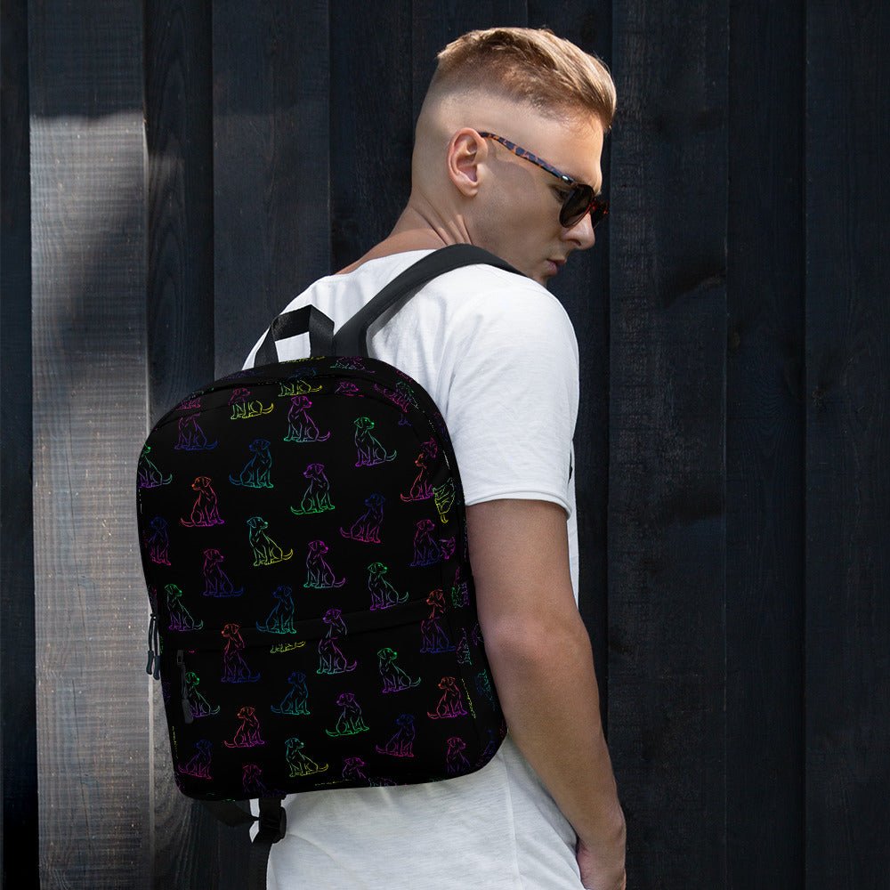 Black Rainbow Dog Backpack - DoggyLoveandMore