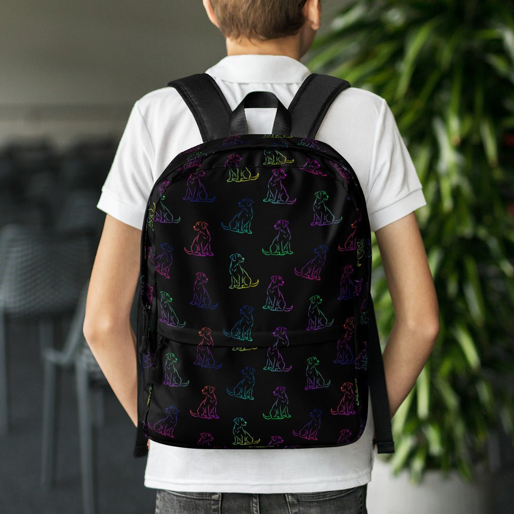 Black Rainbow Dog Backpack - DoggyLoveandMore