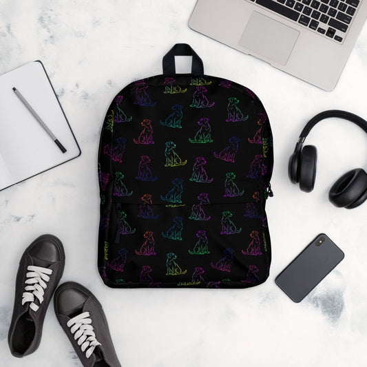 Black Rainbow Dog Backpack - DoggyLoveandMore