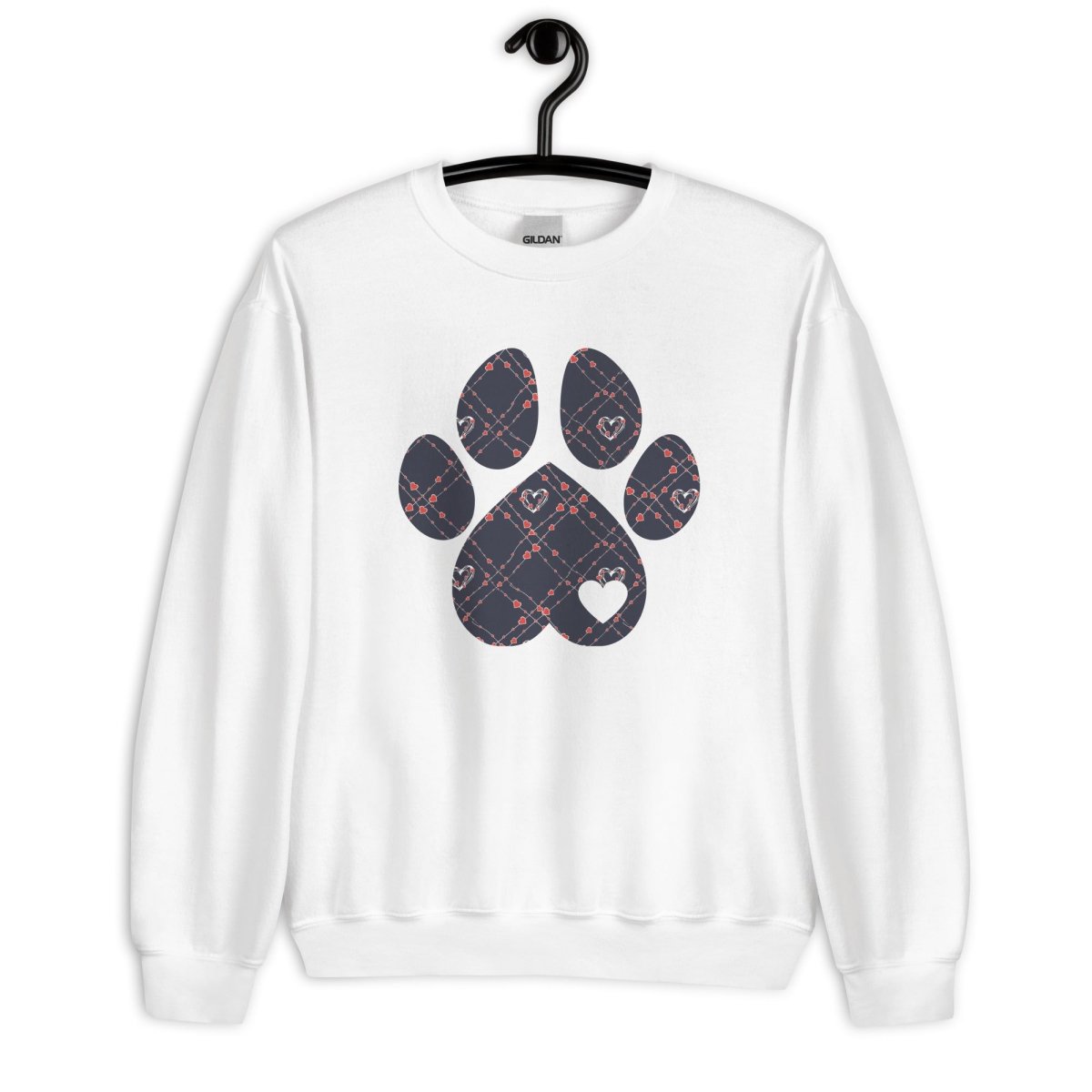 Blue Hearts Dog Paw Sweatshirt - DoggyLoveandMore