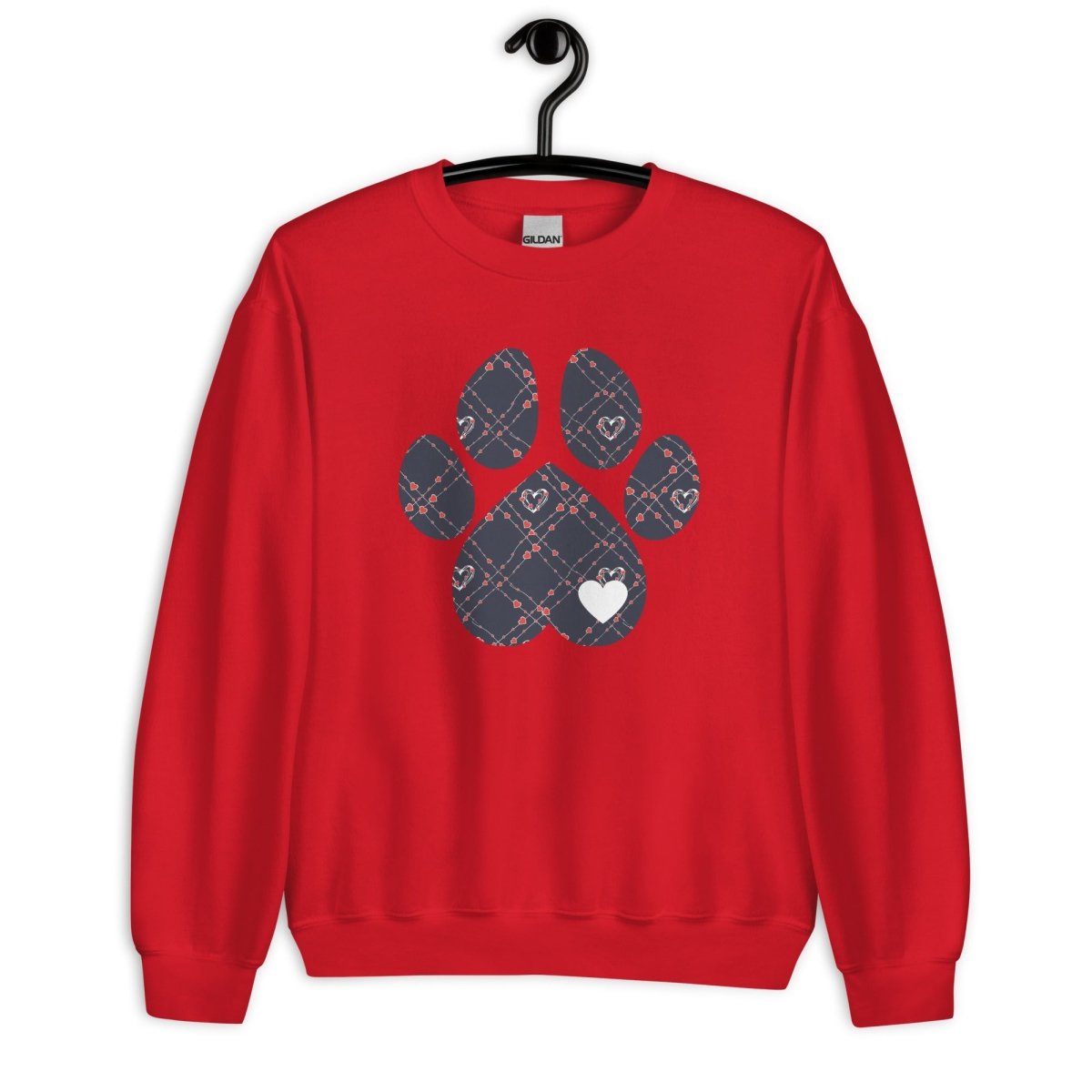 Blue Hearts Dog Paw Sweatshirt - DoggyLoveandMore