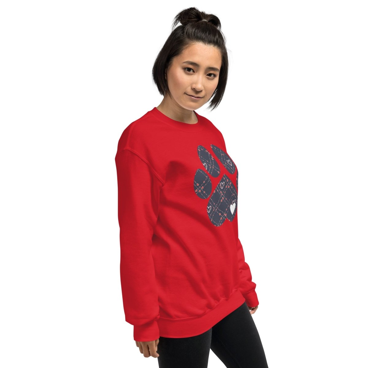 Blue Hearts Dog Paw Sweatshirt - DoggyLoveandMore