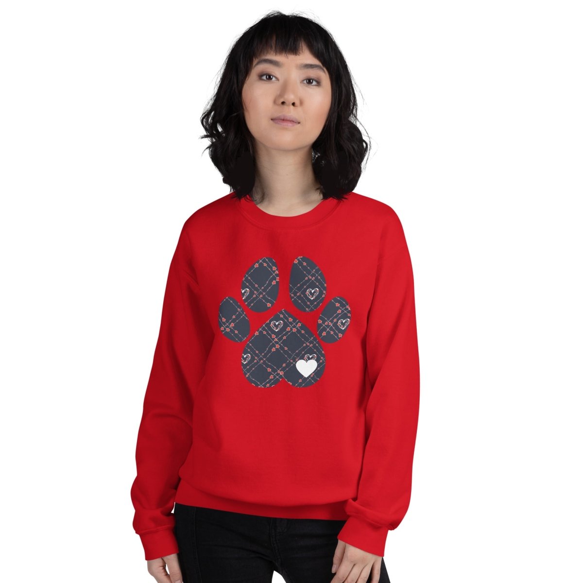 Blue Hearts Dog Paw Sweatshirt - DoggyLoveandMore