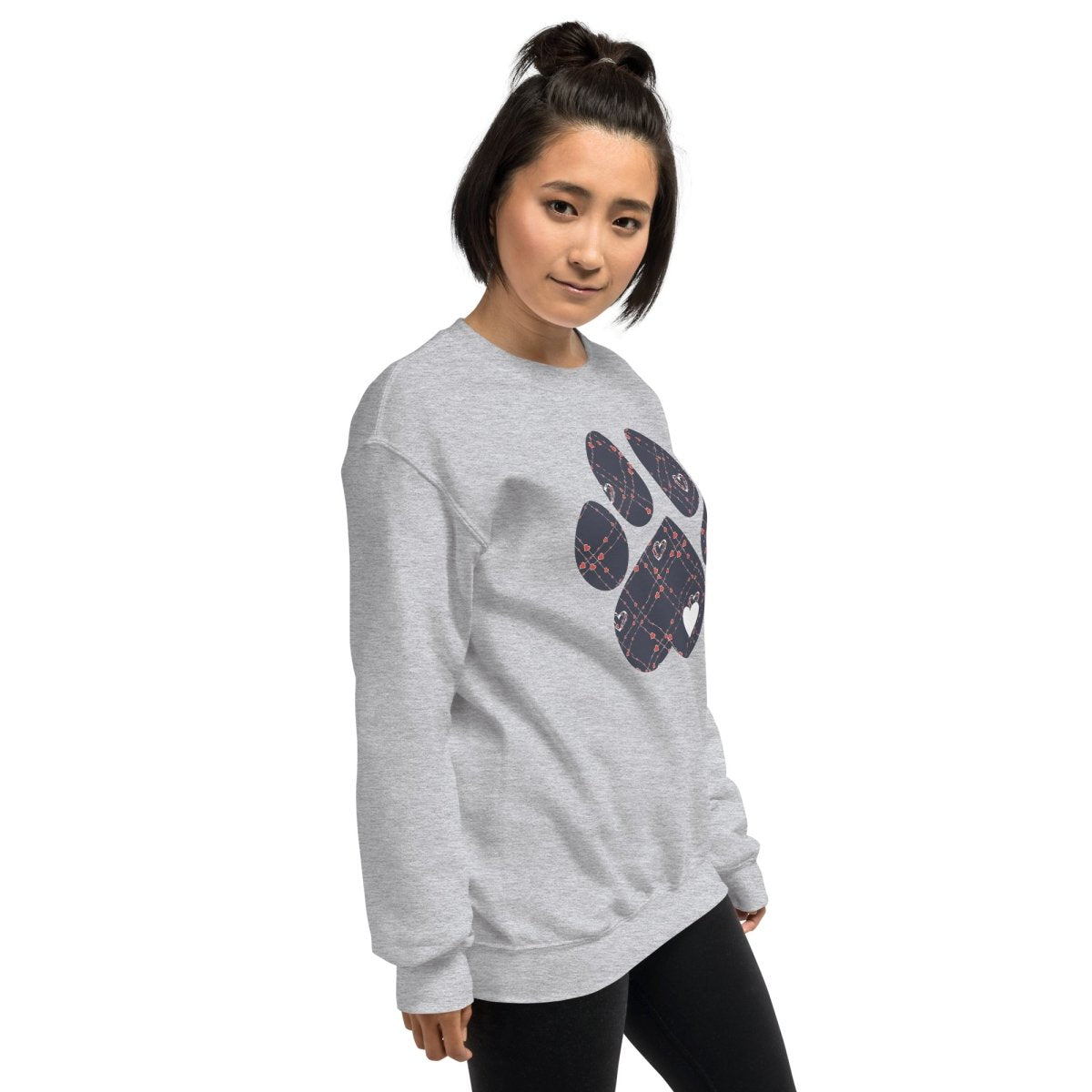 Blue Hearts Dog Paw Sweatshirt - DoggyLoveandMore