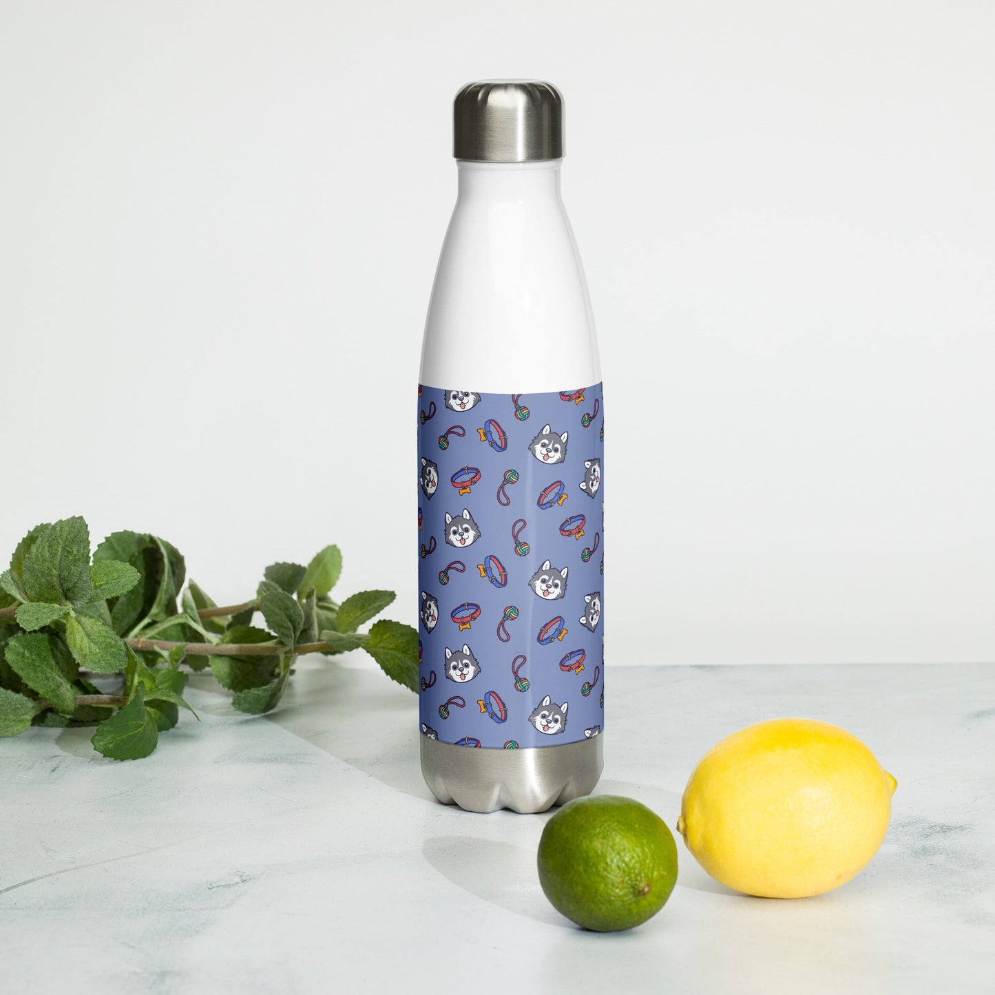 Blue Kids Stainless Steel Water Bottle - DoggyLoveandMore