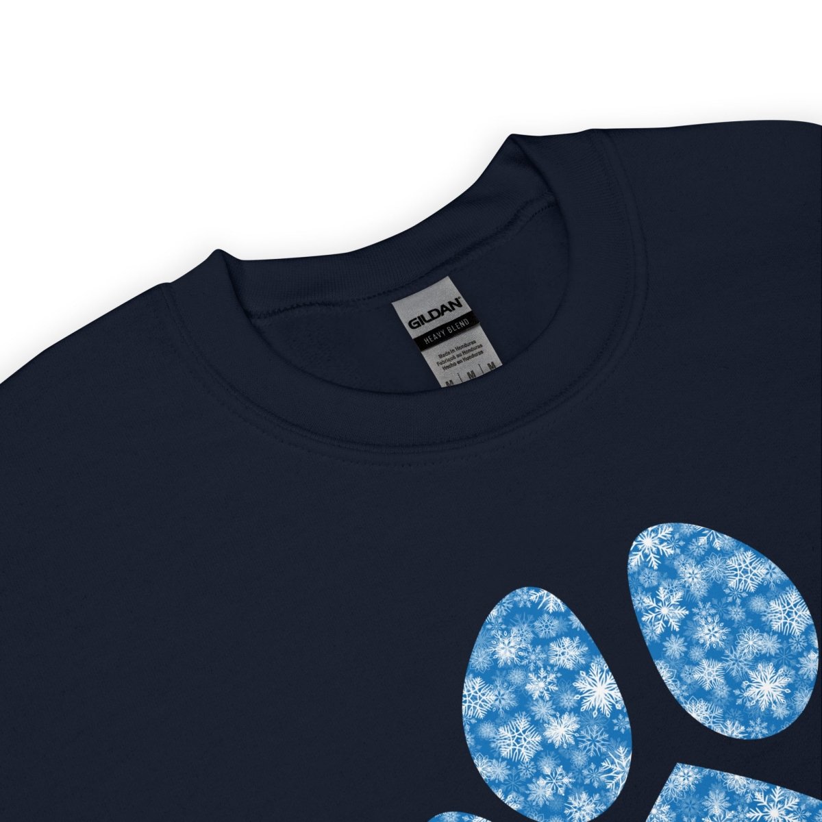 Blue Snowflake Dog Paw Sweatshirt - DoggyLoveandMore