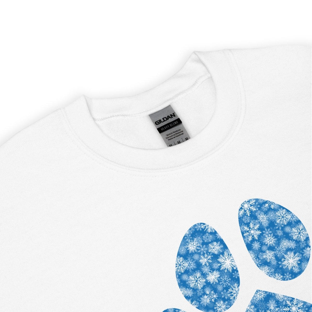 Blue Snowflake Dog Paw Sweatshirt - DoggyLoveandMore