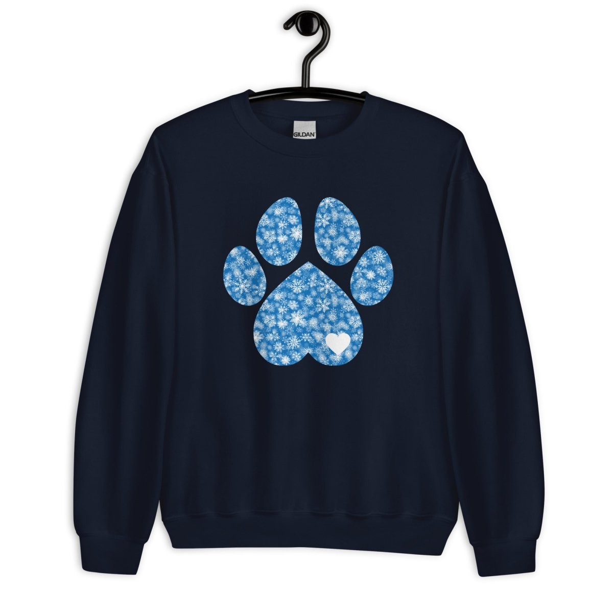 Blue Snowflake Dog Paw Sweatshirt - DoggyLoveandMore